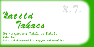 matild takacs business card